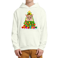 Cute Tonkinese Cat Lover Christmas Tree Xmas Holidays T Shirt Urban Pullover Hoodie | Artistshot