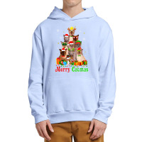 Merry Catmas Cute Burmese Cat Christmas Tree Xmas Lights T Shirt Urban Pullover Hoodie | Artistshot