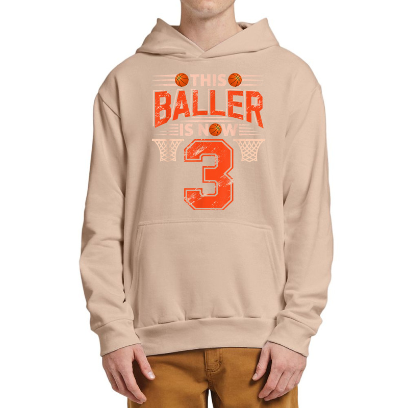 3rd Birthday Sport 3 Years Old Basketball 3 Boys Kids T Shirt Urban Pullover Hoodie | Artistshot