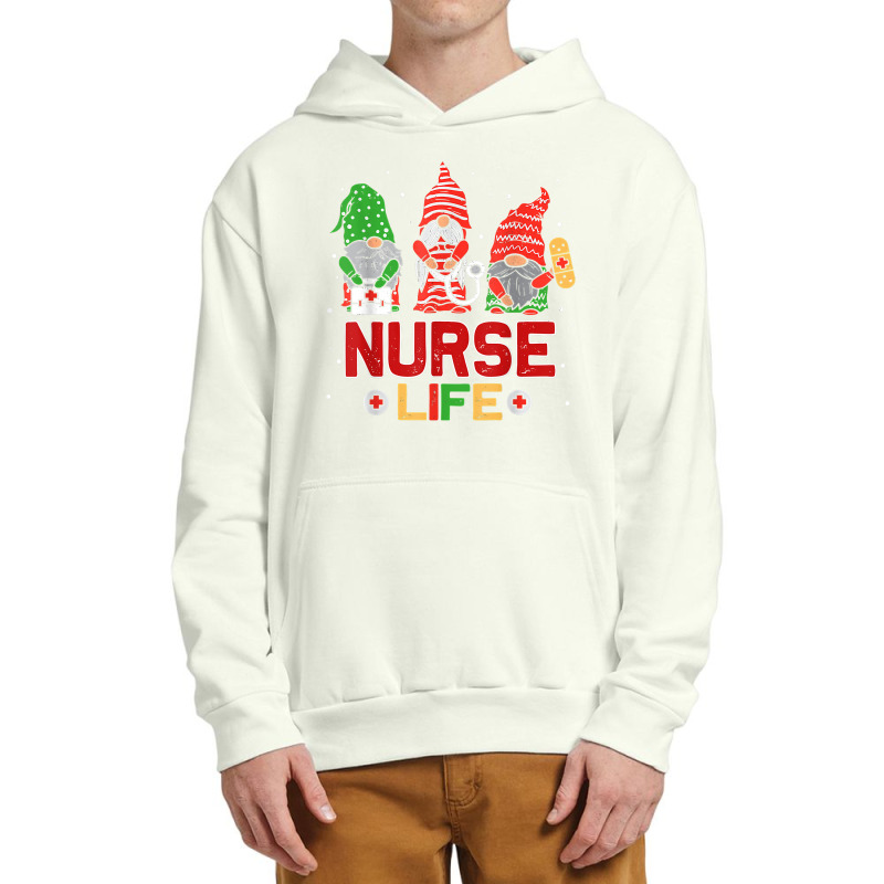 Nurse Life With Christmas Gnomes Xmas Nurse Gnome Men Women T Shirt Urban Pullover Hoodie | Artistshot