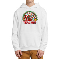 Western Christmas Teacher Funny Xmas Teacher Rainbow T Shirt Urban Pullover Hoodie | Artistshot