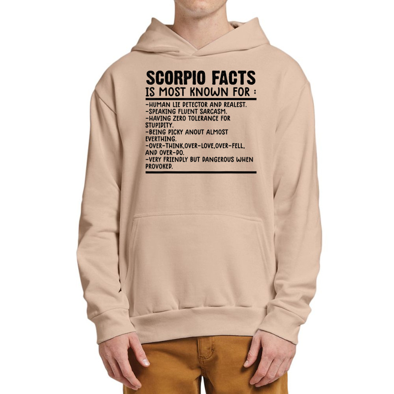 Scorpio Facts Shirt Funny Scorpio Birthday Zodiac Humor T Shirt Urban Pullover Hoodie | Artistshot