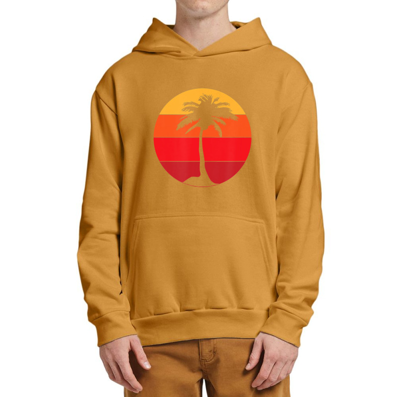 Pacific Ocean Beach Palm Tree Sun Retro Vintage Urban Pullover Hoodie by yumgaugeteuda | Artistshot