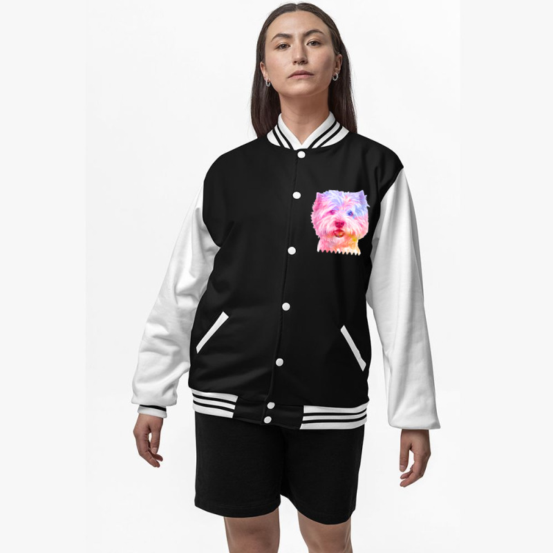 West Highland Terrier Cute West Highland Terrier Dog Lover Portrait Wa Bomber Jacket | Artistshot