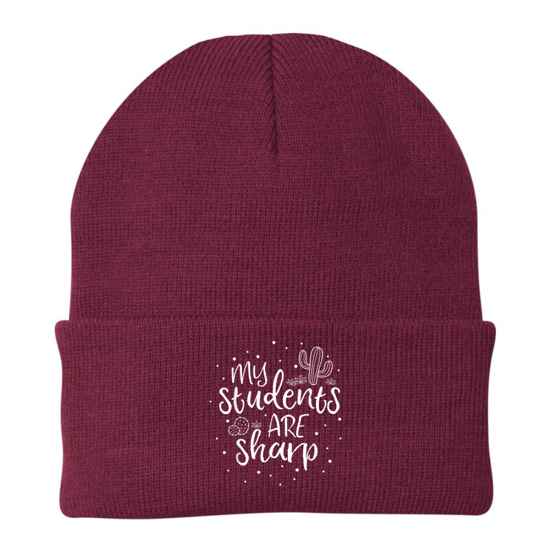 My Students Are Sharp Teacher Cactus Plant School Gift Pun Beanie | Artistshot