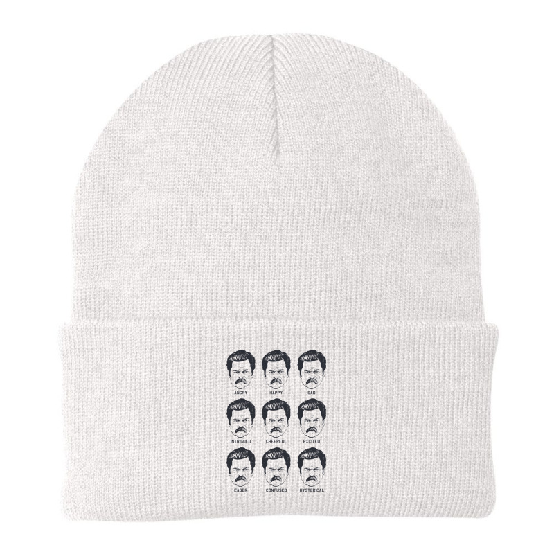 Ron Swanson Emotions Parks And Recreation Beanie by cm-arts | Artistshot