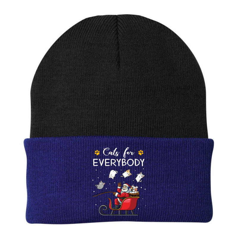 Cats For Everybody Christmas Cute Cat Cats For Everybody Christmas Cut Beanie by bullockshound | Artistshot