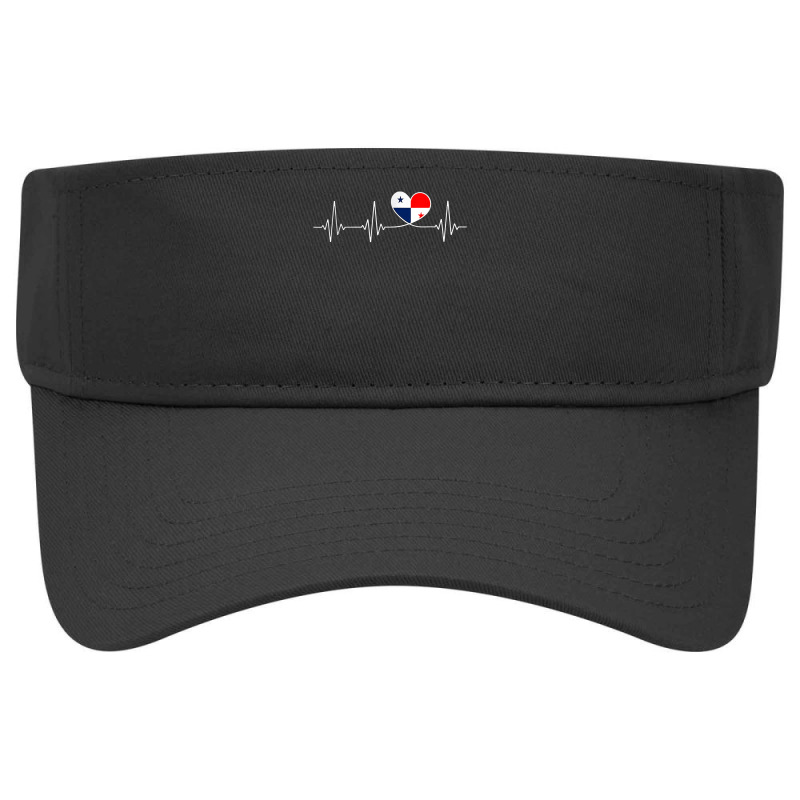 Panamá Love Heartbeat And Panamanian Flag Heart Panama T Shirt Visor hat by cm-arts | Artistshot