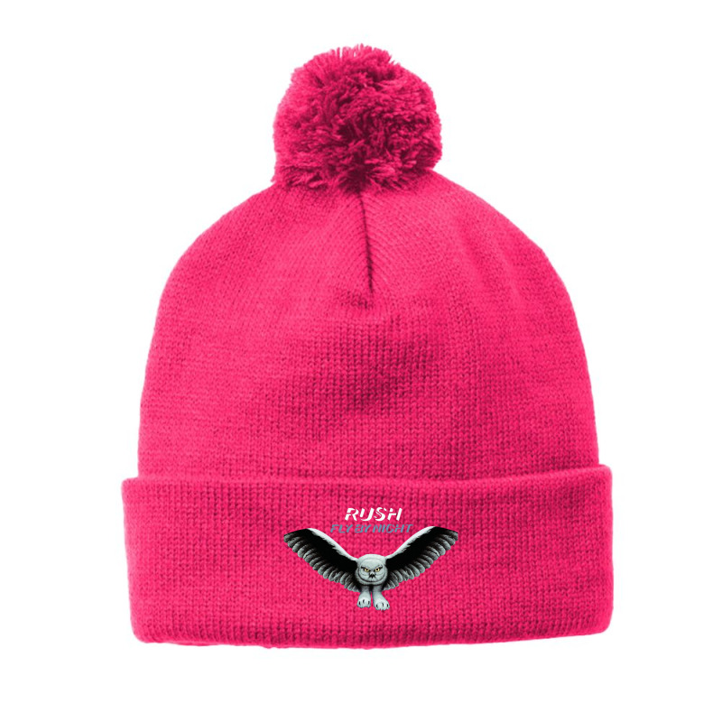 Owl Moving Night Pom Pom Beanie by rondeyadi | Artistshot