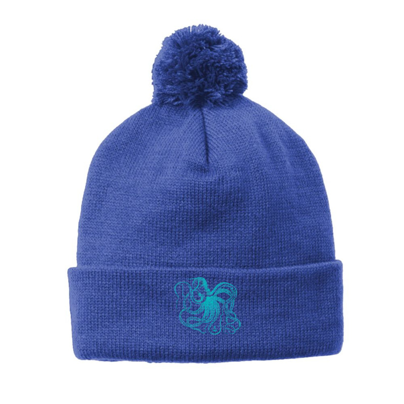 Octopus Cool Vintage Marine Biologist Ocean Sea Life 2 Pom Pom Beanie | Artistshot