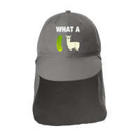 Funny Llama Lover Pun What A Dill Llama (dilemma) Sun Shade Cap | Artistshot