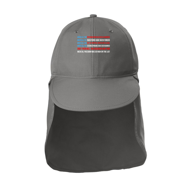 American Flag Medical Freedom No Vaccine Mandates Anti-vax Sun Shade Cap by JamyaJefferson | Artistshot