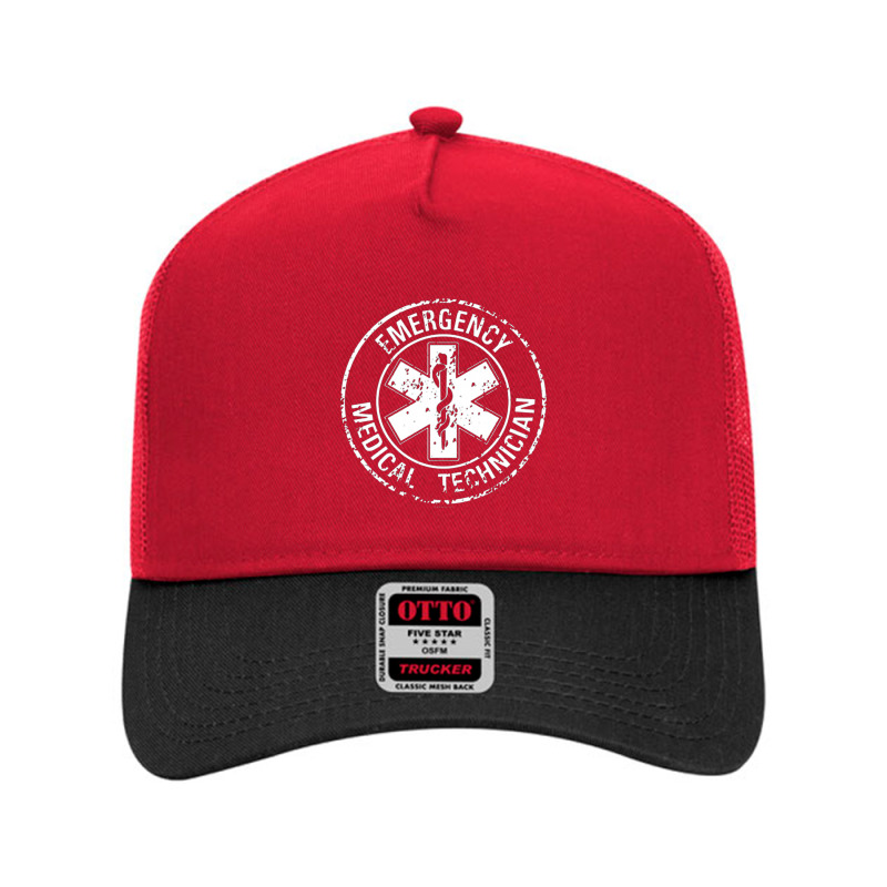 Emergency Medical Technician, Emergency Medical, Technician, Distresse Mesh Back Trucker Hat | Artistshot