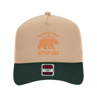 National Parks Bear Hiking Travel Camping Outdoors Retro Usa Mesh Back Trucker Hat | Artistshot