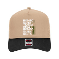 Retired Military Men Women Phonetic Alphabet Retirement Mesh Back Trucker Hat | Artistshot