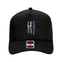 Rhode Island Cop Thin Blue Line Leo Police American Flag Mesh Back Trucker Hat | Artistshot