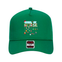 Merry Christmas Oncology Nurse Rn Oncologist Nursing Gift Mesh Back Trucker Hat | Artistshot