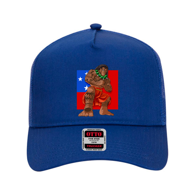 Samoan Pride Polynesian Haka Dance Samoa Flag Mesh Back Trucker Hat by cm-arts | Artistshot