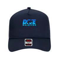 Dive Maldives With Shark, Scuba Diving In The Maldives Mesh Back Trucker Hat | Artistshot