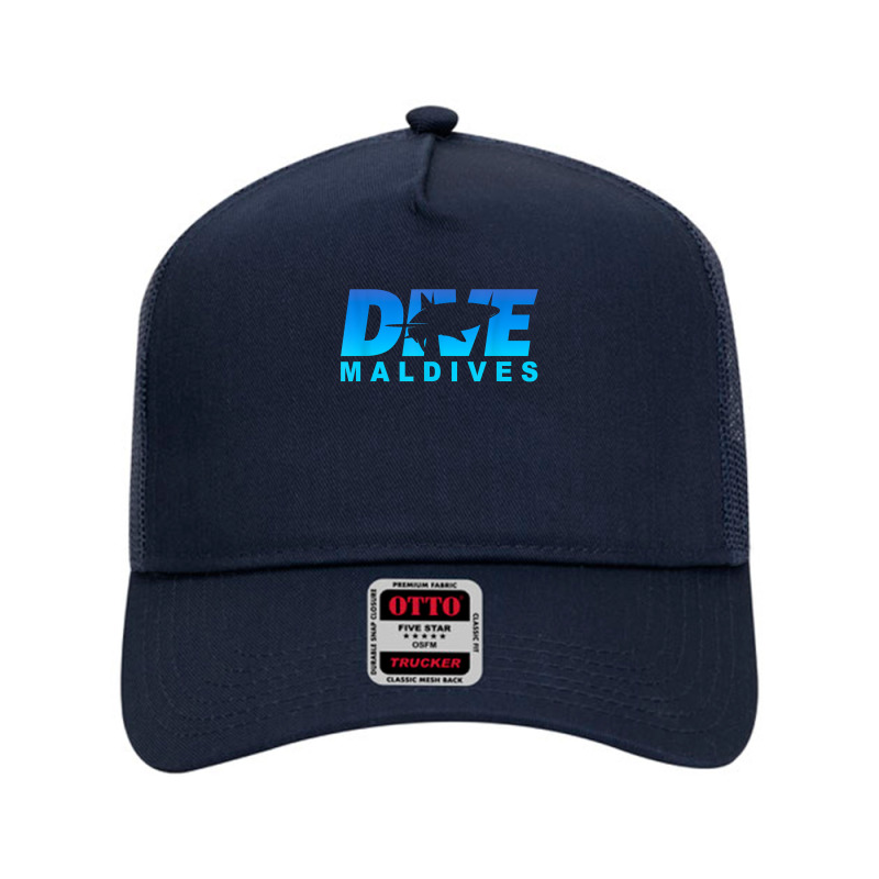 Dive Maldives With Shark, Scuba Diving In The Maldives Mesh Back Trucker Hat | Artistshot