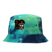 Graphic Picture Love Death Mens Funny Tie Dyed Bucket Hat | Artistshot