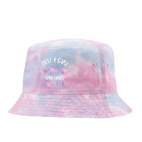 Just A Girl Who Loves Dinosaurs Cute Floral Dino Lover Tie Dyed Bucket Hat | Artistshot