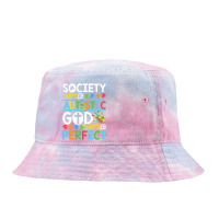 Autism Son Child Daughter Society God Says I M Perfect Faith Tie Dyed Bucket Hat | Artistshot