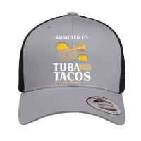 Tuba Instrument And Tacos, Funny Contrabass Tuba Player T Shirt Retro Trucker Cap | Artistshot