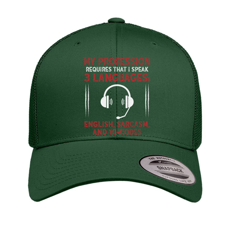 My Profession Requires That I Speak 3 Languages Fu Retro Trucker Cap by moonlight2270 | Artistshot