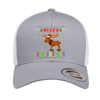 Xmas Light Moose Design Matching Christmas Pajama T Shirt Retro Trucker Cap | Artistshot