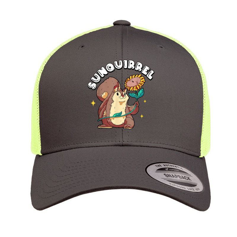 Sunquirrel Squirrel & Sunflower Themed Leisure T Shirt Retro Trucker Cap by agueron | Artistshot