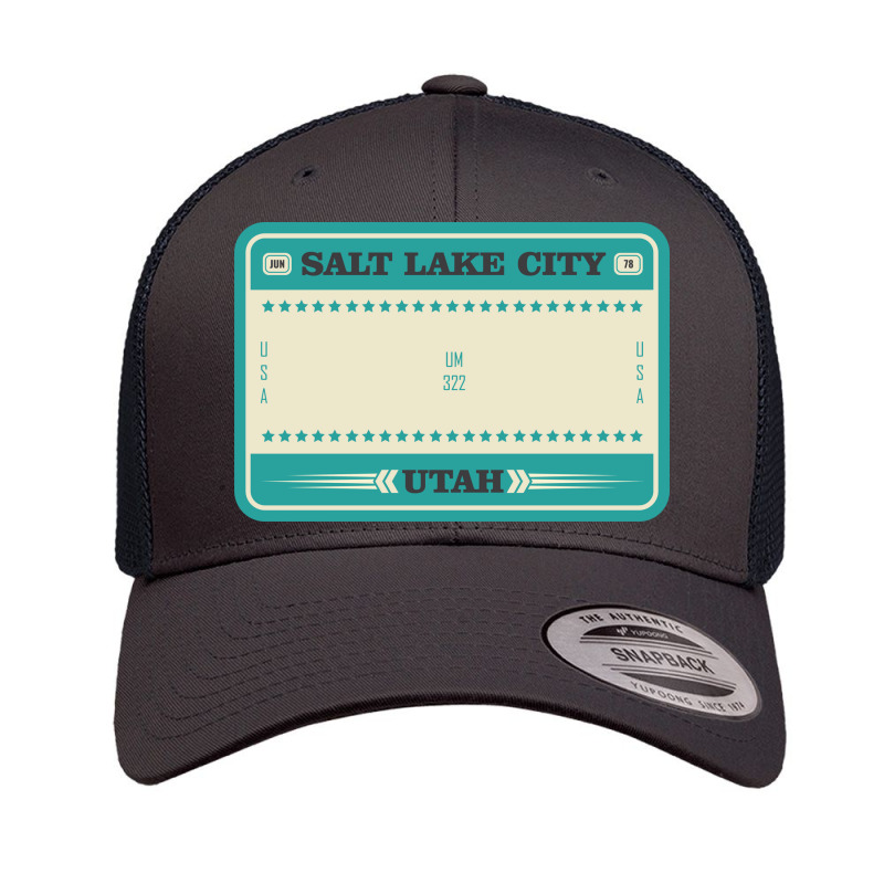 Usa Salt Lake City Utah License Plate Retro Trucker Cap | Artistshot