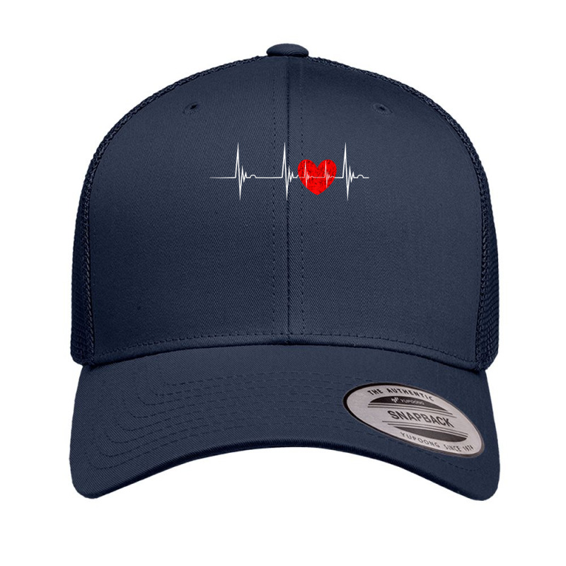 Cardiologist Heart Ekg Heartbeat Pulseline Cardiology Retro Trucker Cap by Hoang95 | Artistshot