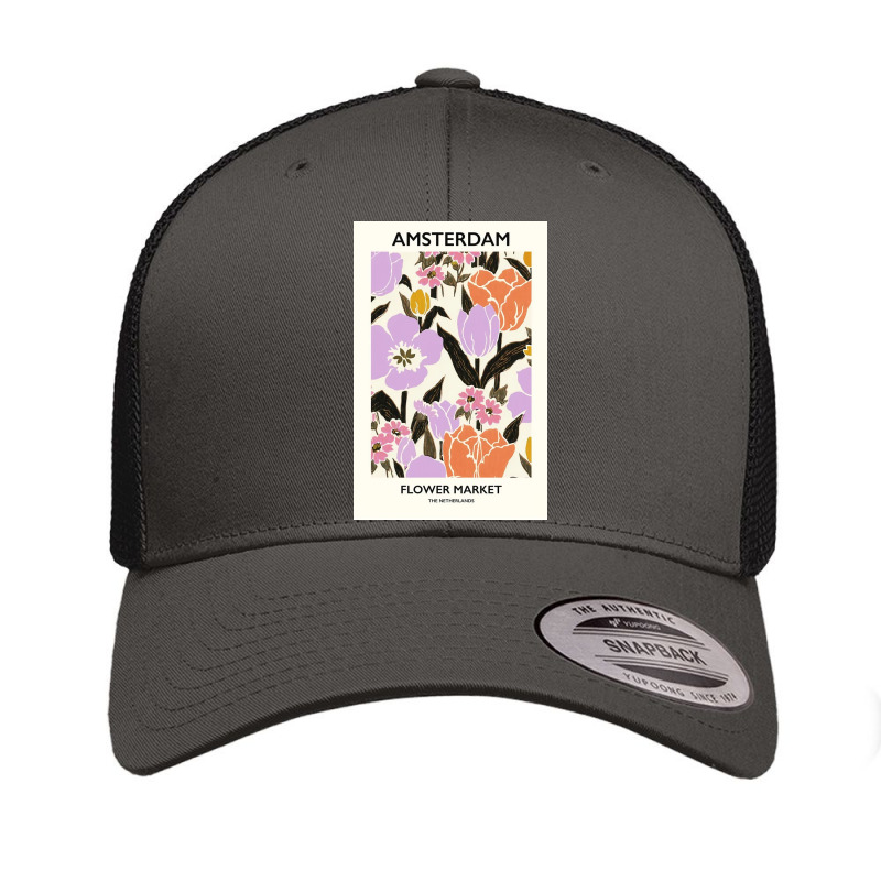 Amsterdam Flower Market Ii Retro Trucker Cap by Patricia S | Artistshot