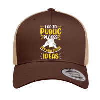 Places For New Story Ideas Funny Book Writer Author Graphic Long Sleev Retro Trucker Cap | Artistshot