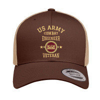 Army Combat Engineer Veteran Essayons Military Vintage Gift T Shirt Retro Trucker Cap | Artistshot