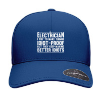 Electrician Funny Electrician Art Dad Lineman Electronics Engineers Seamless Cap | Artistshot