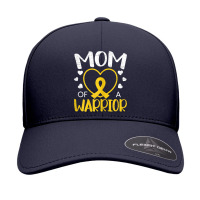 Womens Mom Of A Warrior Childhood Cancer Awareness Month T Shirt Seamless Cap | Artistshot