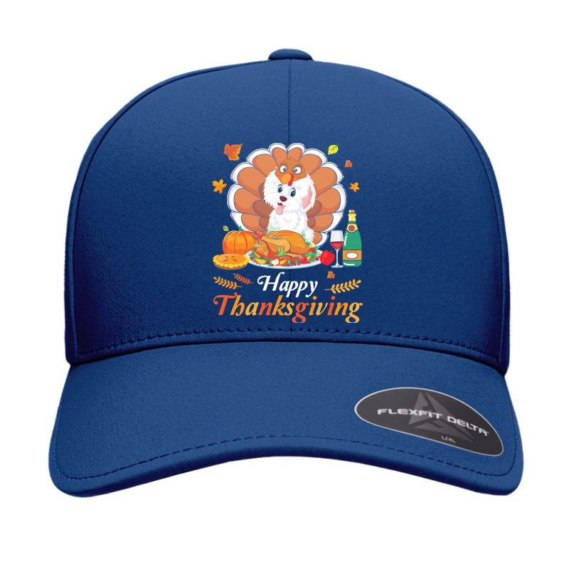 Havanese Dog Thanksgiving Christmas Day T  Shirt Havanese Turkey Costu Seamless Cap | Artistshot