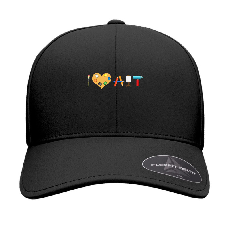 I Love Art Fun Colorful Future Artist And Crafts Seamless Cap by MichaelAlavarado | Artistshot