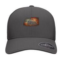 Farm Tractors Distressed Usa Flag Combine Tractor Farming Seamless Cap | Artistshot