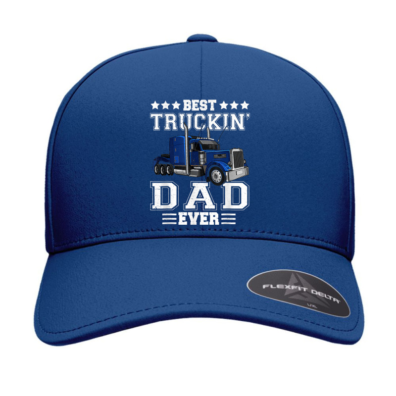 Trucker Best Truckin Dad Ever Big Rig Trucker Father's Day  108 Seamless Cap by urethrapricey | Artistshot