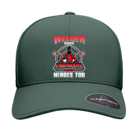 Welder Best Welding Retro Pipeliner Ironworker Welder  712 Seamless Cap | Artistshot