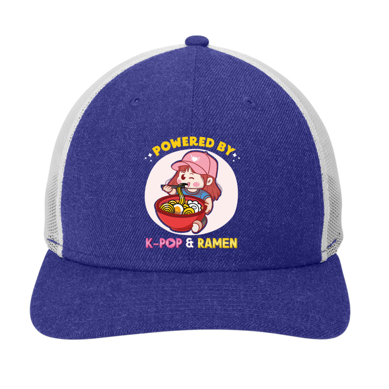 Powered By K Pop And Ramen Japanese Noodles Korean Kpop Novely Snapback Trucker Cap by cm-arts | Artistshot