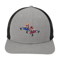 Double Dragon Flying Kicks Snapback Trucker Cap | Artistshot