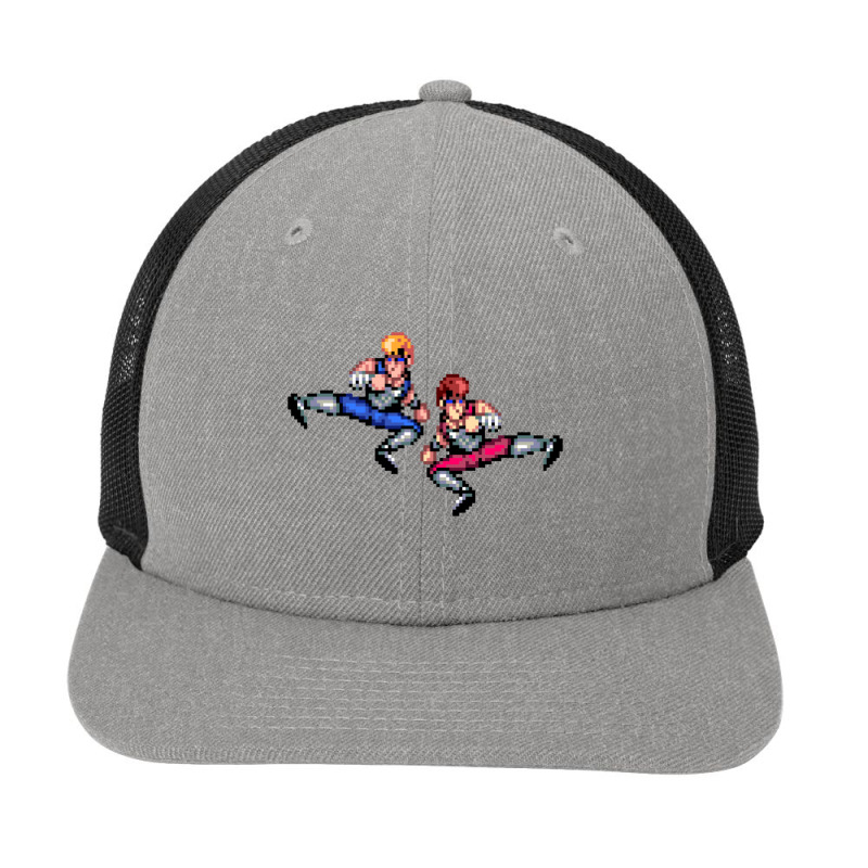 Double Dragon Flying Kicks Snapback Trucker Cap by ERNIEHERNANDEZ | Artistshot