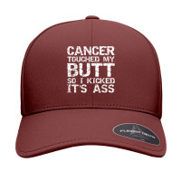 Funny Joke Colon Cancer Touched My Butt So I Kicked It's Ass T Shirt Seamless Cap | Artistshot