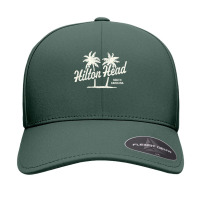 Hilton Head Island South Carolina Vintage 70s Palm Trees Gra T Shirt Seamless Cap | Artistshot