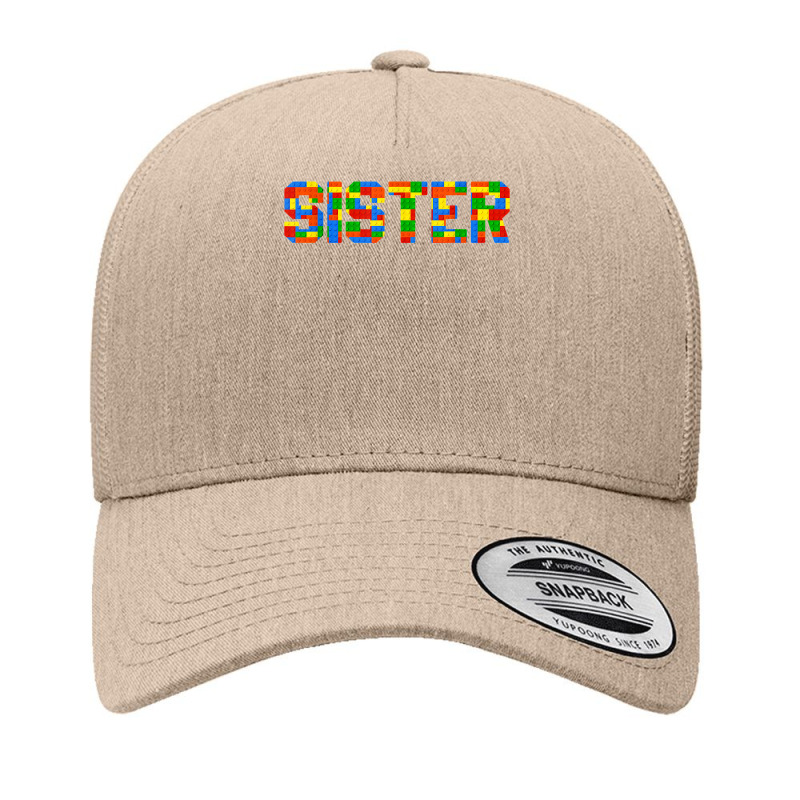 Sister Brick Builder Funny Blocks Master Builder T Shirt Yupoong Trucker Cap | Artistshot