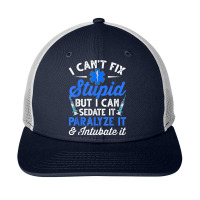 Paramedic Emt Can Sedate And Paralyze Stupid Funny Ems T Shirt Snapback Trucker Cap | Artistshot